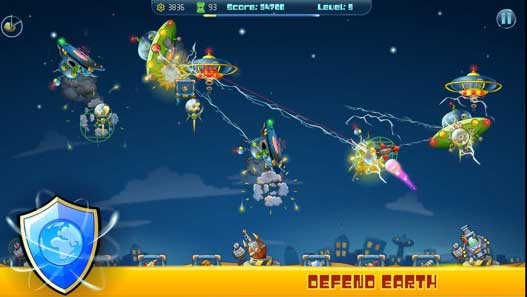 Chiến đấu và thực hiện sứ mệnh bảo vệ Trái Đất trong game Galactic Missile Defense