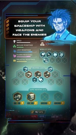 Trang bị cho phi thuyền các vũ khí, trang bị để đủ sức đánh bại kẻ thù