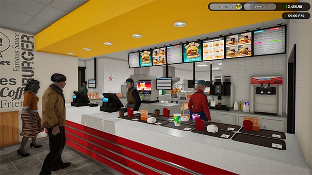 Hợp tác cùng bạn bè để quản lý cửa hàng thức ăn nhanh trong game Fast Food Sim