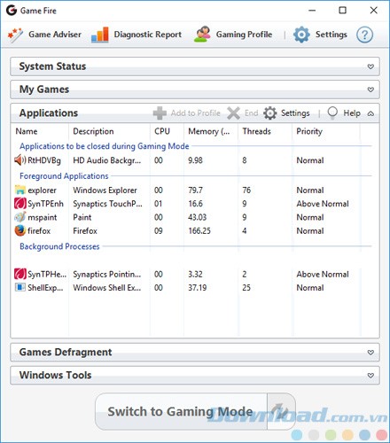 Tối ưu ứng dụng trên Windows 10