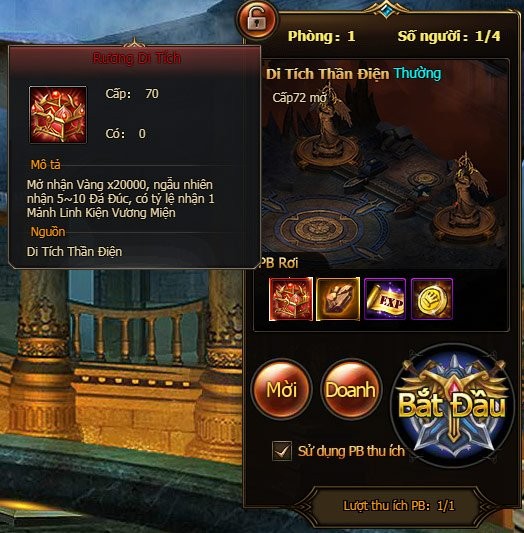 Phụ bản Di Tích Thần Điện