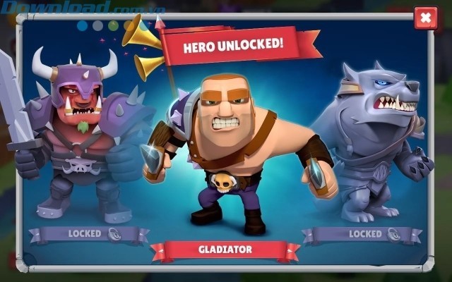 Mở khóa nhiều anh hùng mạnh mẽ