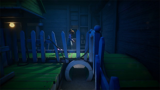 Sophie là cô gái mù và phải dựa hoàn toàn vào chú gấu bông để di chuyển giữa các căn phòng, hành lang