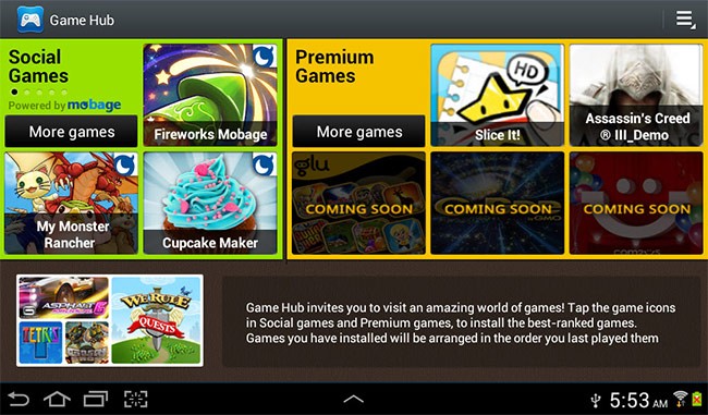 Ứng dụng Gamehub trên giả lập Android