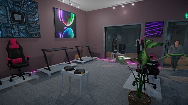 Trang trí cửa hàng máy tính tùy theo sở thích của bạn trong Gamer Shop Simulator