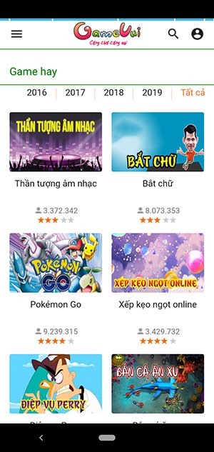 Chủ đề game trên GameVui