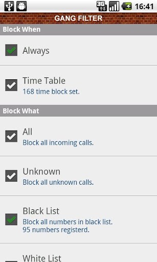 Gang Filter for Android