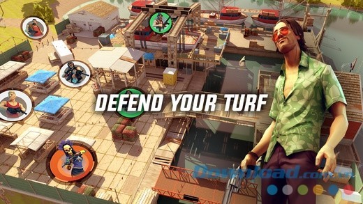 Gangstar New Orleans cho iOS có nhiệm vụ bảo vệ căn cứ y hệt như phim hình sự