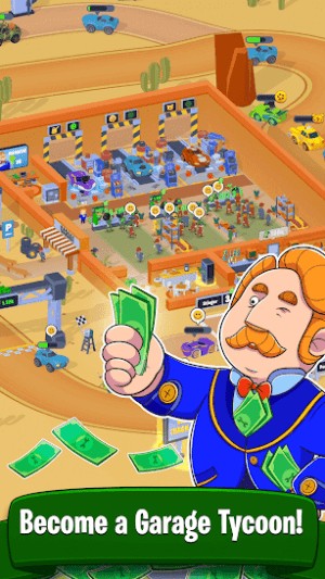 Trở thành một ông trùm kinh doanh garage sửa xe ô tô trong game Garage Empire