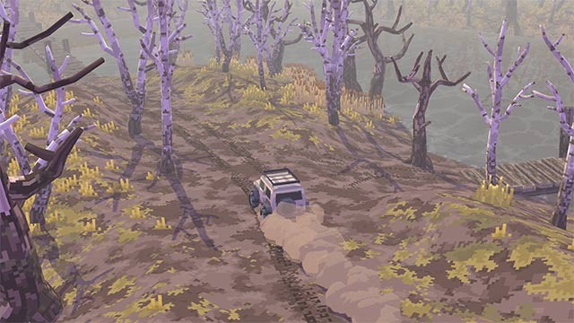 Lối chơi của Garbage Country kết hợp giữa lái xe thư giãn và phiêu lưu trong tương lai gần