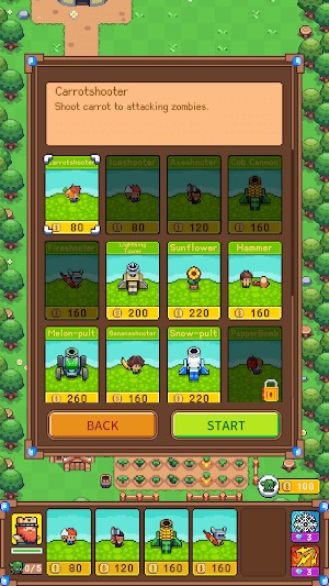 Rất nhiều loại vũ khí thực vật cho bạn lựa chọn