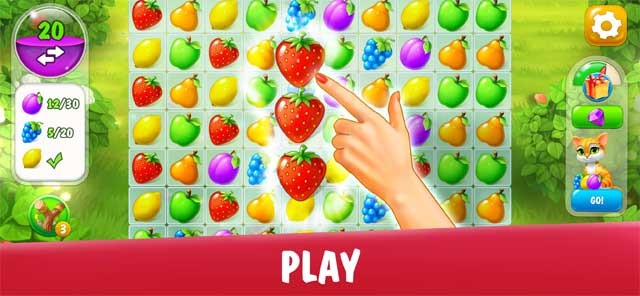 Ghép nối nhiều hơn 3 loại quả giống nhau để hoàn thành mọi màn chơi