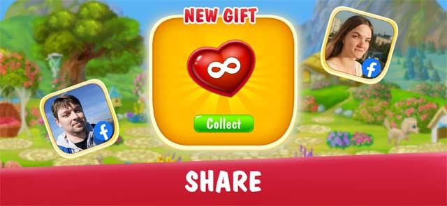 Chia sẻ thành tích và khu vườn của bạn với bạn bè trên Facebook