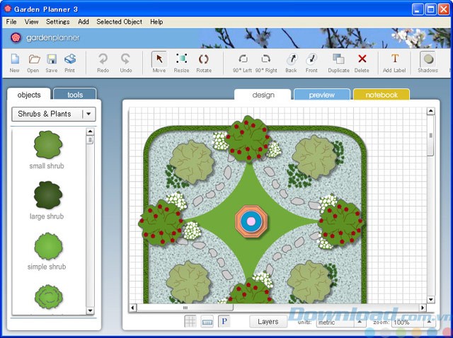 Thêm các đối tượng vào thiết kế