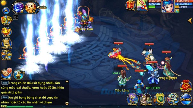 Giao diện chính Garena Tây Thiên Ký