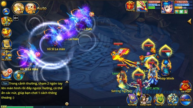 Giao diện chính Garena Tây Thiên Ký