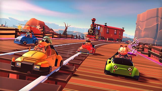 Tham gia chuyến đi hoang dã trong vũ trụ hỗn loạn của Garfield Kart 2