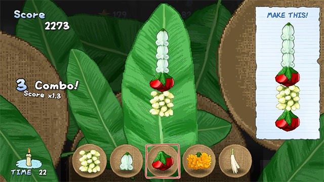 Tự tay kết những vòng hoa may mắn theo hướng dẫn để bán cho những chiếc xe chờ đèn đỏ