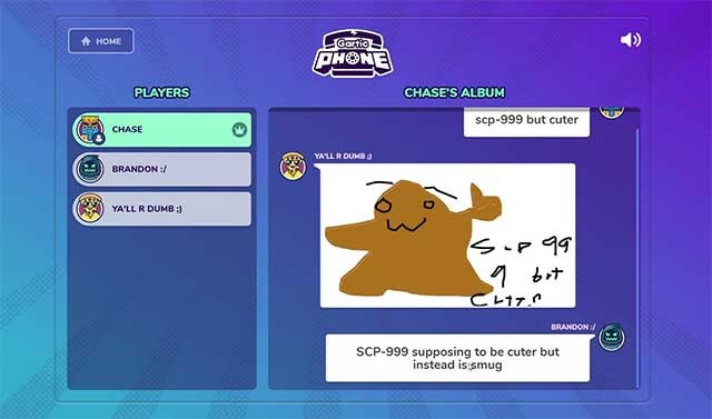 Gartic Phone cho phép tối đa 30 người chơi trong một lượt