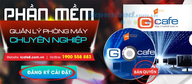 Đăng ký cài đặt GCafe Professional