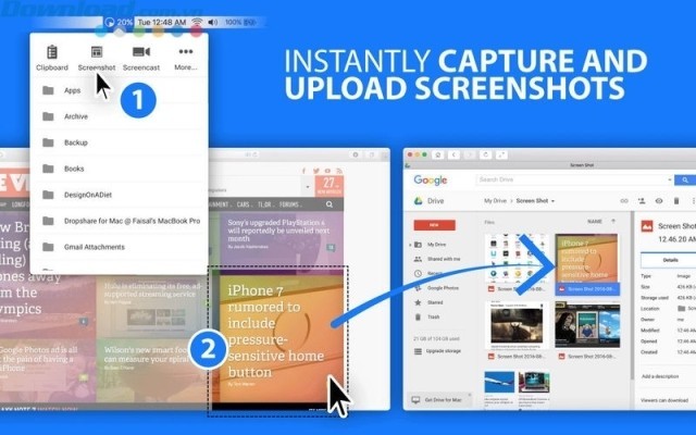 Chụp màn hình và upload trong tích tắc