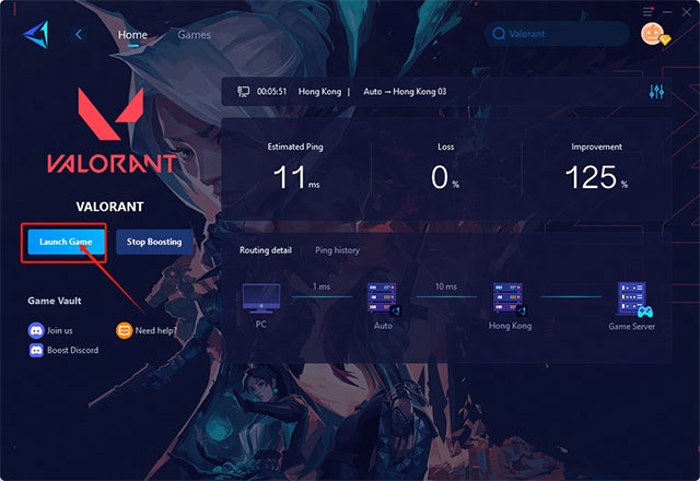 GearUP Booster sử dụng đường truyền riêng với độ trễ thấp và an toàn