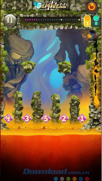 Hình ảnh bàn chơi của game Gem Well