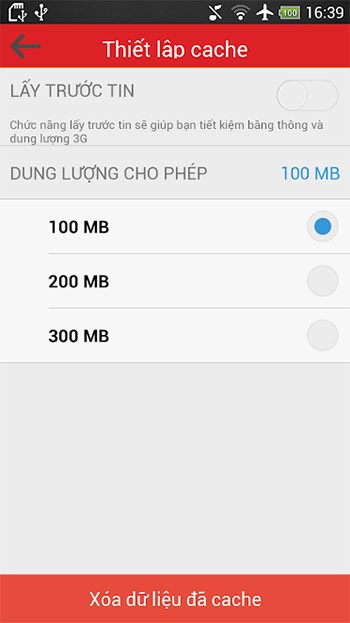 Thiết lập cache