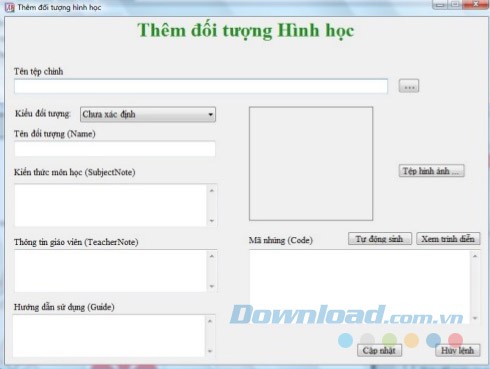 Thêm đối tượng hình học