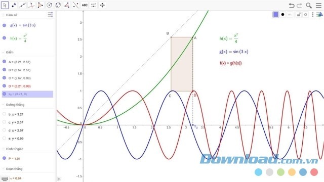 Phần mềm vẽ đồ thị toán học miễn phí GeoGebra cho Windows 10