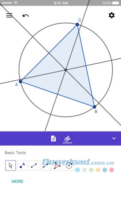 Công cụ vẽ hình học GeoGebra Geometry