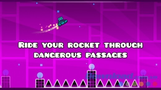 Nhiều thử thách hấp dẫn đang chờ bạn chinh phục trong Geometry Dash