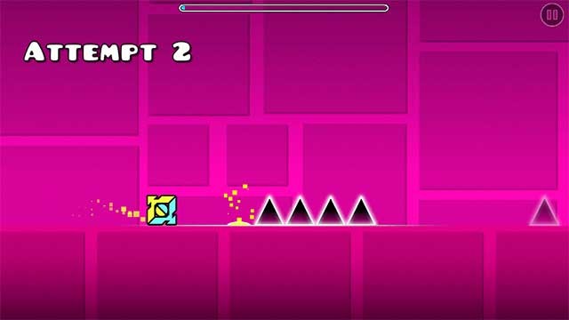 Các bản đồ trong Geometry Dash Lite đầy màu sắc và bắt mắt