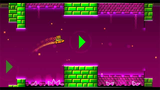 Có ba cấp độ riêng biệt có thể truy cập được trong Geometry Dash Meltdown