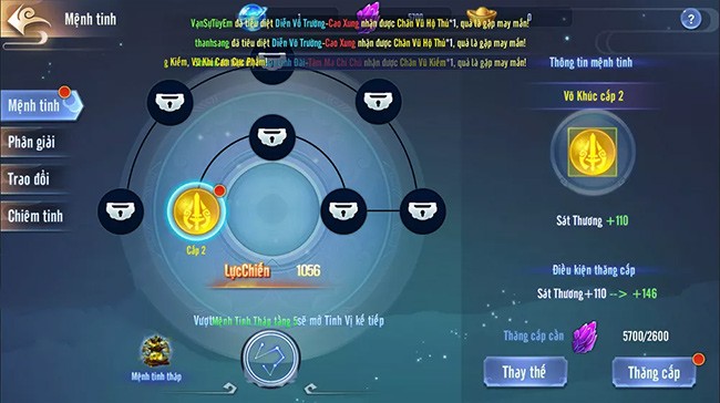 Mệnh tinh trong GH Truyền Kỳ