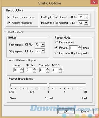 Tùy chọn của Ghost Mouse Auto Clicker