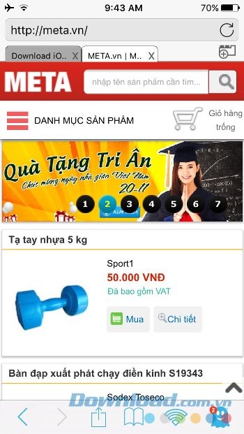 Duyệt web trên nhiều tab