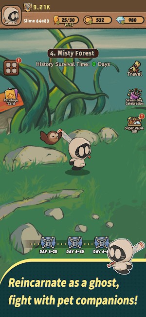Ghosty Trip cho bạn trở thành một linh hồn và chiến đấu cùng pet của mình