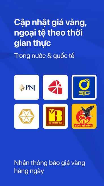 Cập nhật giá vàng, ngoại tên thời gian thực