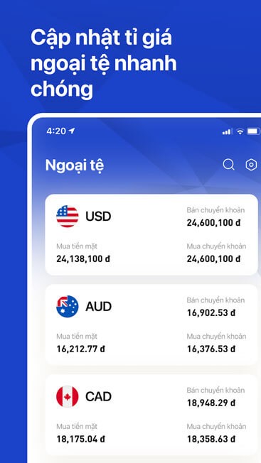 Cập nhật tỉ giá ngoại tệ