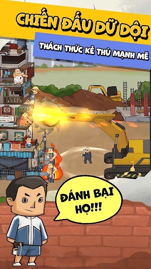 Cùng nhau chống lại những tên côn đồ mạnh mẽ, bảo vệ nhà cổ trong game Giải Tỏa! Dừng Tay