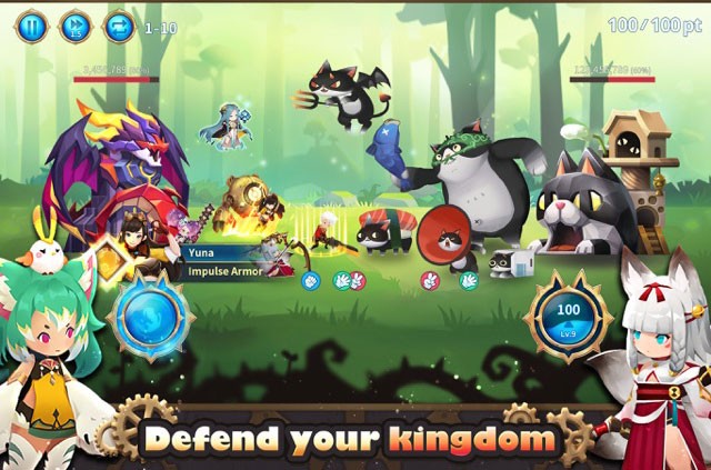 Chiến đấu bảo vệ vương quốc của bạn trong game Giant Monster War
