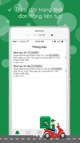 Theo dõi trạng thái đơn hàng