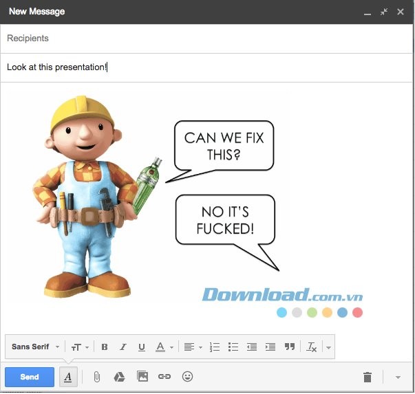 Sử dụng GIF trong gmail