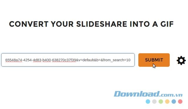 Dán link thuyết trình trong GifDeck