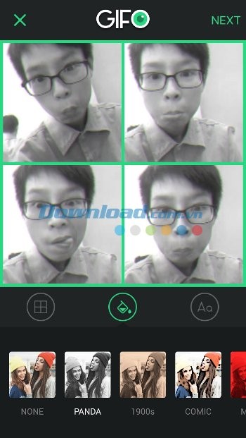 Áp dụng hiệu ứng cho toàn khung ảnh