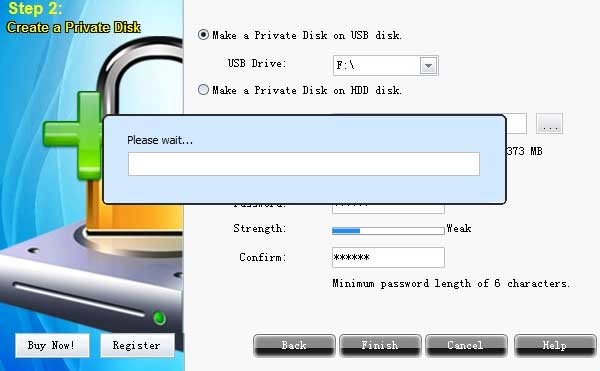 Giao diện Gilisoft Private Disk