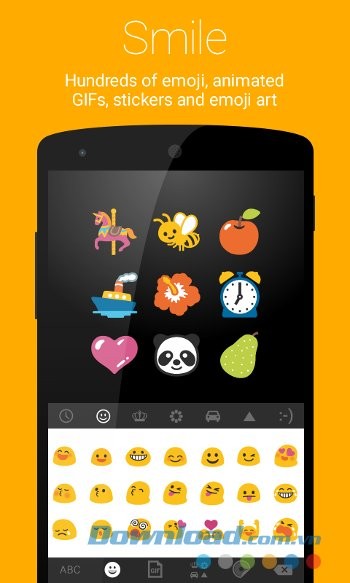 Kho biểu tượng phong phú của Ginger Keyboard