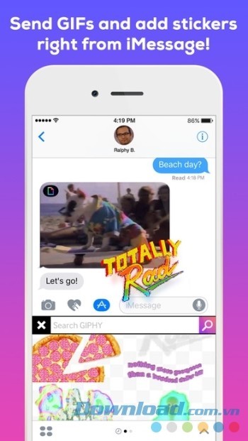Sử dụng GIPHY tiện lợi trong iMessage