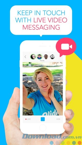 Stream tin nhắn video trực tiếp